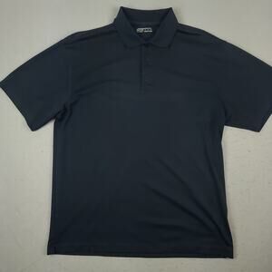 Nike Golf Dri Fit Polo Shirt Mens XL Blue Polyester Athletic Casual